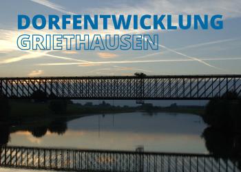 Griethausens alte Eisenbahnbrücke im Sonnenuntergang