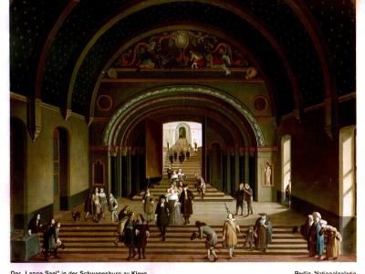 Historische Abbildung des Rittersaals der Schwanenburg