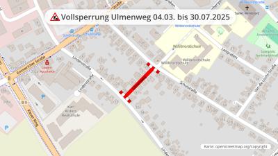 Sperrung Ulmenweg 2025